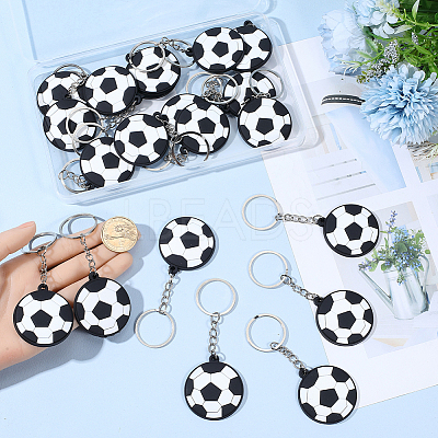 20Pcs Sports Series Silicone Keychains KEYC-SC0002-01A-1