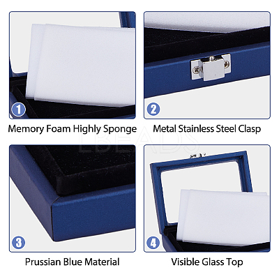 PU Leather Diamnond Gemstone Display Boxes CON-WH0107-77-1