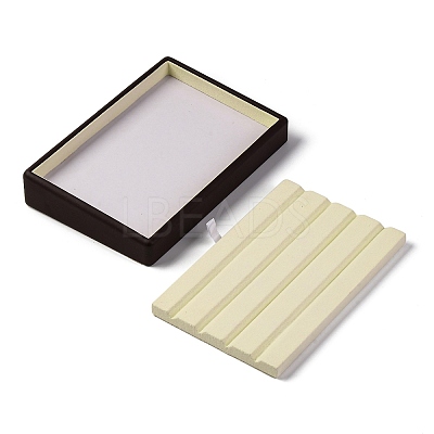 Slotted PU Leather & Wood Display Stands ODIS-H003-01B-1