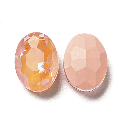 Mocha Fluorescent Style Glass Rhinestone Cabochons GGLA-M005-01A-362MK-1