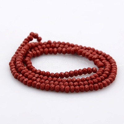 Imitation Jade Glass Faceted Rondelle Beads Strands GLAA-A024A-06-1