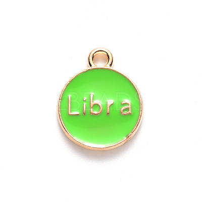 Alloy Enamel Pendants ENAM-S124-01A-06K-1