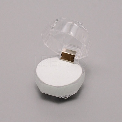 Transparent Plastic Ring Boxes OBOX-WH0014-01B-1