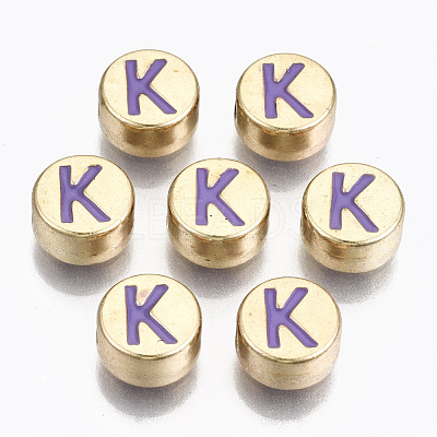 Alloy Enamel Beads ENAM-S122-029K-RS-1