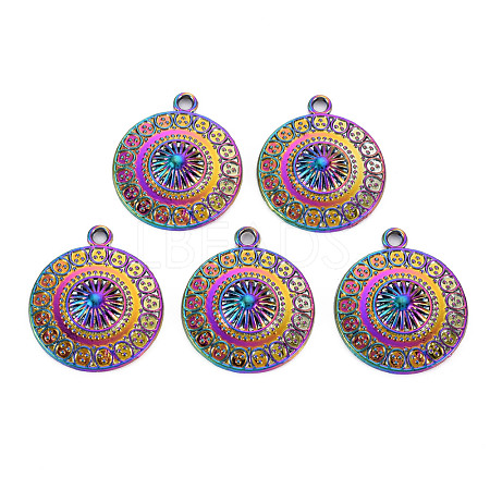 Rainbow Color Alloy Pendants PALLOY-S180-266-NR-1