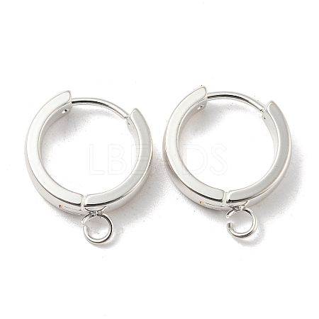 201 Stainless Steel Huggie Hoop Earrings Findings STAS-A167-01T-S-1