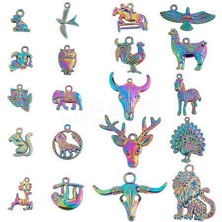 Animal Theme Alloy Pendant Sets FIND-HY0001-48-1
