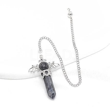 Natural Larvikite Dowsing Pendulum Big Pendants PW-WG53910-10-1