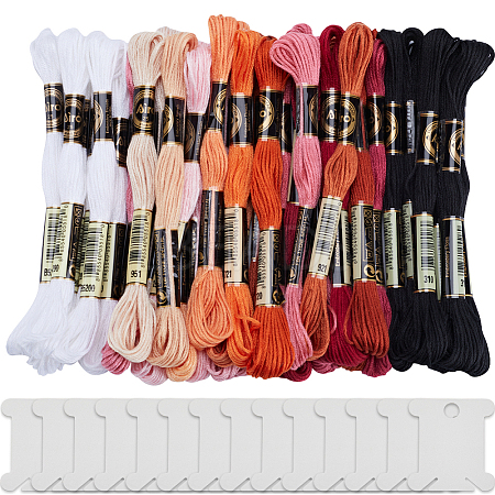 3 Sets 3 Style 6-Ply Polyester Embroidery Floss OCOR-GF0003-41A-1
