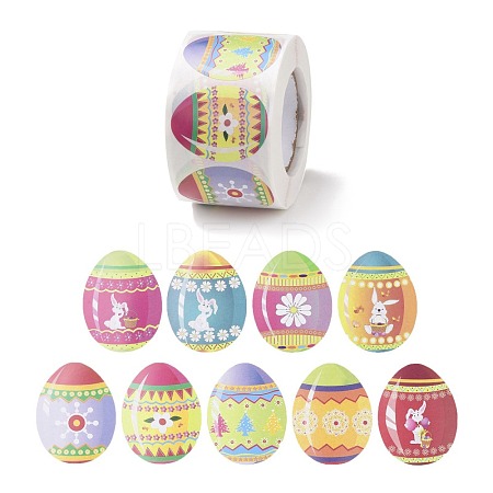 9 Patterns Easter Theme Self Adhesive Paper Sticker Rolls DIY-C060-02A-1