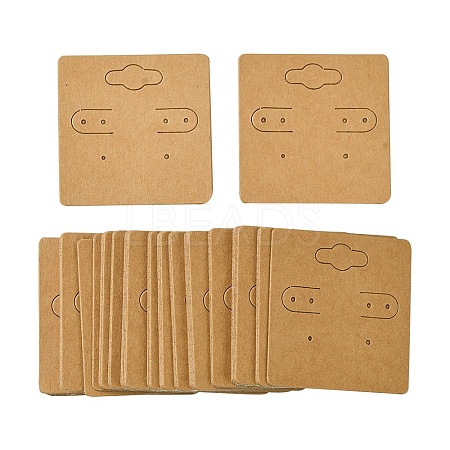 Kraft Paper Earring Display Cards with Hanging Hole EDIS-YW0001-04-1