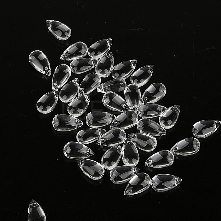 5Pcs Transparent Glass Beads GLAA-PW0001-25A-1