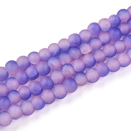 Crackle Glass Beads Strands GLAA-N009-4mm-08-1