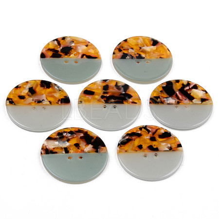 4-Hole Cellulose Acetate(Resin) Buttons BUTT-S026-002B-01-1