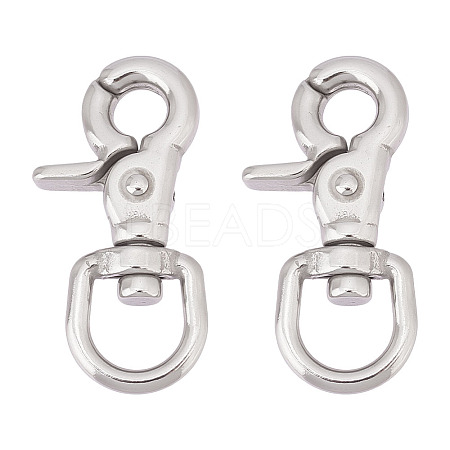 2Pcs Stainless Steel Swivel Clasps STAS-DC0015-60-1