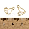 Brass Micro Pave Clear Cubic Zirconia Charms KK-L212-19G-3