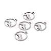 Non-Tarnish 201 Stainless Steel Laser Cut Pendants STAS-S105-T901-1S-3