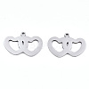 Non-Tarnish Valentine's Day 201 Stainless Steel Charms STAS-S081-078-1