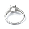 Adjustable 925 Sterling Silver Ring Components STER-K179-36P-3