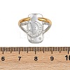 304 Stainless Steel Double Color Cuff Rings RJEW-S635-01GP-04-5