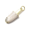 Brass Micro Pave Cubic Zirconia Pendants KK-A278-13G-2