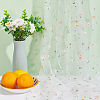 Daisy Pattern Embroidered Polyester Tulle Lace Fabric DIY-WH0409-66-5