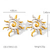 Two Tone 304 Stainless Steel Stud Earrings WGC9B6D-02-1