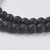 Synthetic Black Stone Beads Strands G-G508-6-3