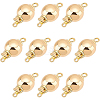 1-Strand 2-Hole Brass Box Clasps KK-BC0008-25-1