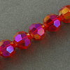 Electroplate Glass Beads Strands EGLA-R016-6mm-10-2