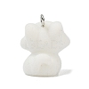 Animal Theme Flocky Opaque Resin Pendants RESI-H042-01P-06-3