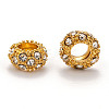 Alloy Rhinestone European Beads LS-X-CPDL-H997-3-5