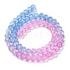 Transparent Painted Glass Beads Strands X1-DGLA-A034-T6mm-A08-5