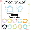 26Pcs Spray Painted Alloy Spring Gate Rings FIND-SC0022-55-2