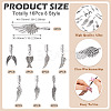 16Pcs 8 Style Alloy Cord End PALLOY-PJ00001-4