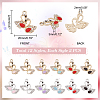   24Pcs 12 Styles Alloy Enamel Pendants FIND-PH0017-88-2