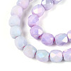 Anti-Tarnish Electroplate Glass Beads Strands GLAA-N057-6mm-05-3