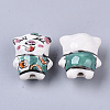 Handmade Porcelain Beads X-PORC-N004-68B-2