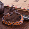 Adjustable Casual Unisex Braided Leather Bracelets BJEW-BB15584-6