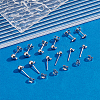 24Pcs 3 Styles Sterling Silver Round Ball Stud Earring Findings FIND-ME0002-56-4