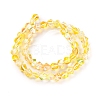 Electroplate Transparent K9 Glass Beads Strands X-GLAA-L028-8mm-B03-3