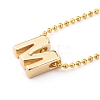 Brass Initial Pendant Necklaces NJEW-JN03330-02-1