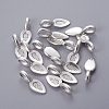 Tibetan Style Alloy Glun-on Flat Pad Bails for Pendants Making TIBEP-3348-AS-NR-2
