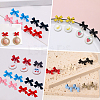 48Pcs 8 Colors Alloy Stud Earring Findings EJEW-SP0001-22-7