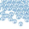 10mm About 100Pcs Glass Pearl Beads Light Blue Tiny Satin Luster Loose Round Beads in One Box for Jewelry Making HY-PH0001-10mm-006-7