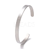 Non-Tarnish 304 Stainless Steel Open Cuff Bangle BJEW-G653-01P-03-3