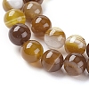 Natural Striped Agate/Banded Agate Beads Strands X1-G-G582-6mm-51-3
