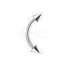 Titanium Alloy Curved Barbells Eyebrow Rings with Spikes WGE70A8-12-1