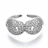 Brass Micro Pave Clear Cubic Zirconia Cuff Rings RJEW-S045-010P-NR-3