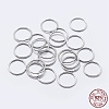 Rhodium Plated 925 Sterling Silver Round Rings STER-F036-03P-0.5x5-1